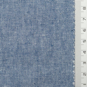 Solid Oxford Cotton Linen Polyester Woven Fabric - FAB1790 - Medium denim blue