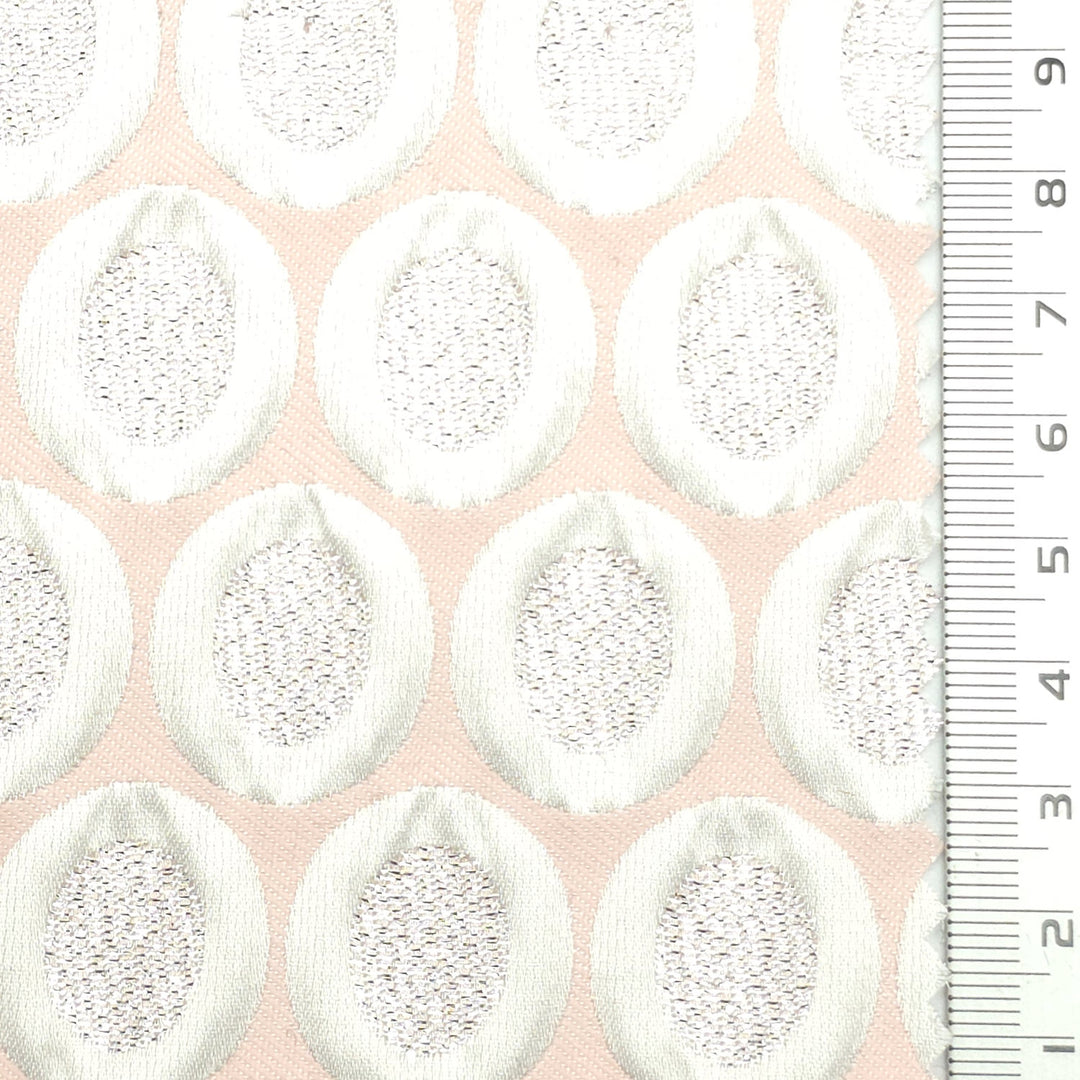 Geometric Polyester Nylon Woven Fabric - FAB1977 - Peach