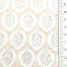 Geometric Polyester Nylon Woven Fabric - FAB1977 - Peach
