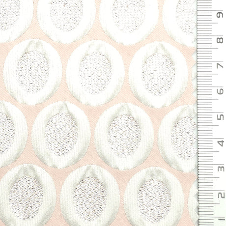 Geometric Polyester Nylon Woven Fabric - FAB1977 - Peach