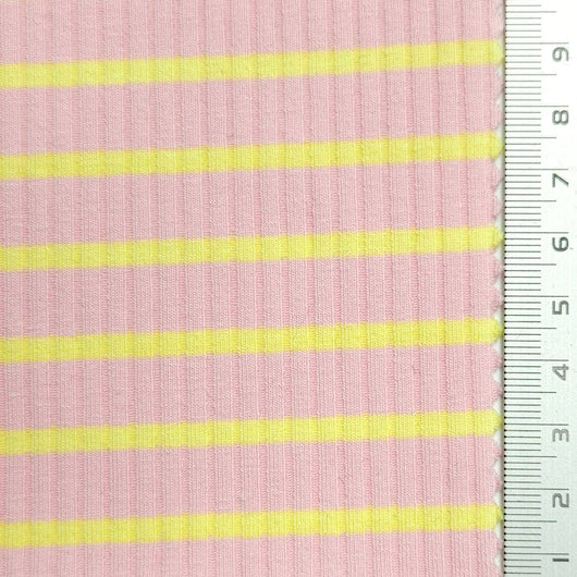 Stripe Rib YarnDyed Spandex Cotton Knit Fabric | FAB1592 | FAB1592-1, FAB1592-2, FAB1592-3, FAB1592-4, FAB1592-5 by Fabricis.com #