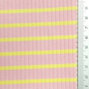 Stripe Rib YarnDyed Spandex Cotton Knit Fabric | FAB1592 | FAB1592-1, FAB1592-2, FAB1592-3, FAB1592-4, FAB1592-5 by Fabricis.com #