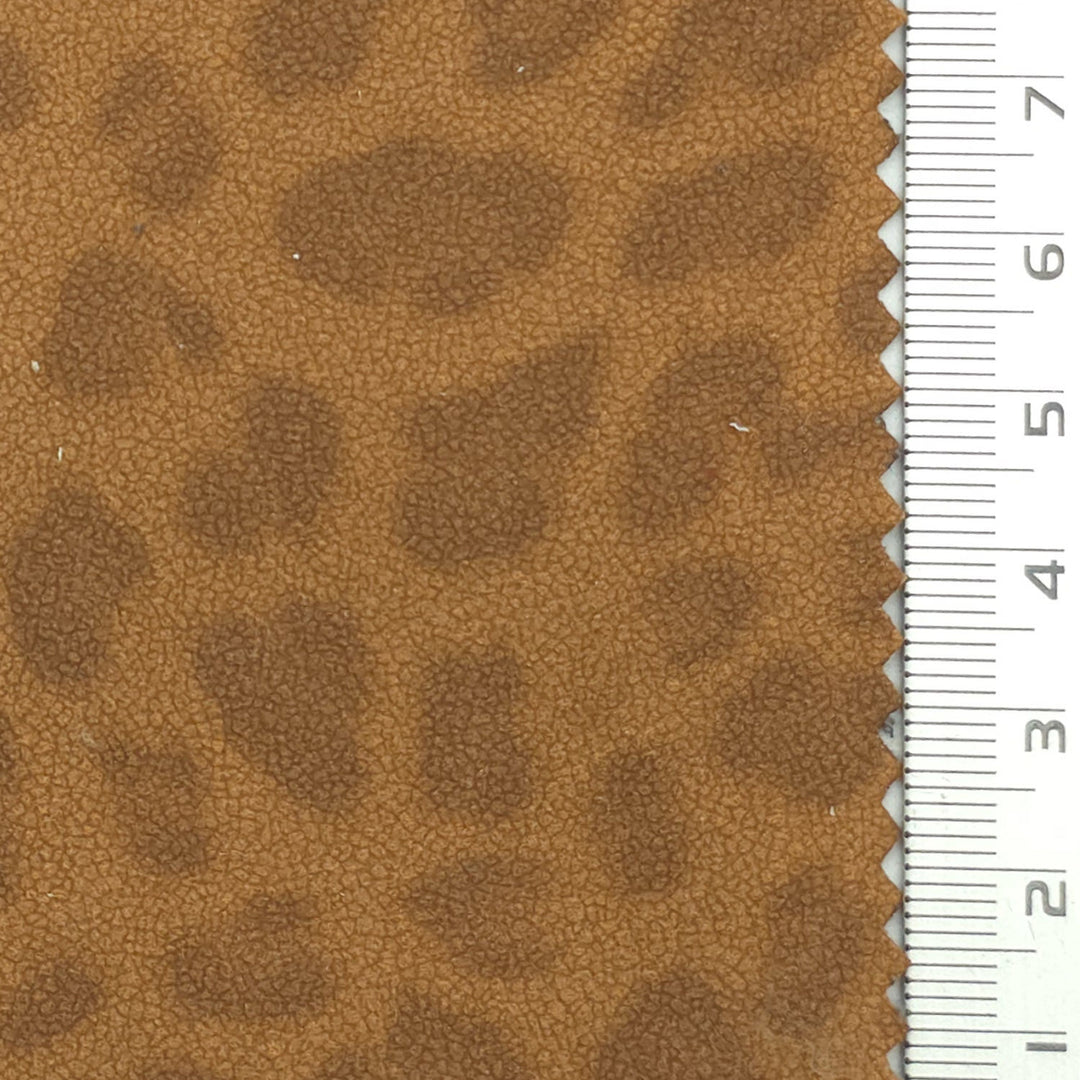 Animal Print Polyester Polyurethane Knit Fabric - FAB1978 - Tan