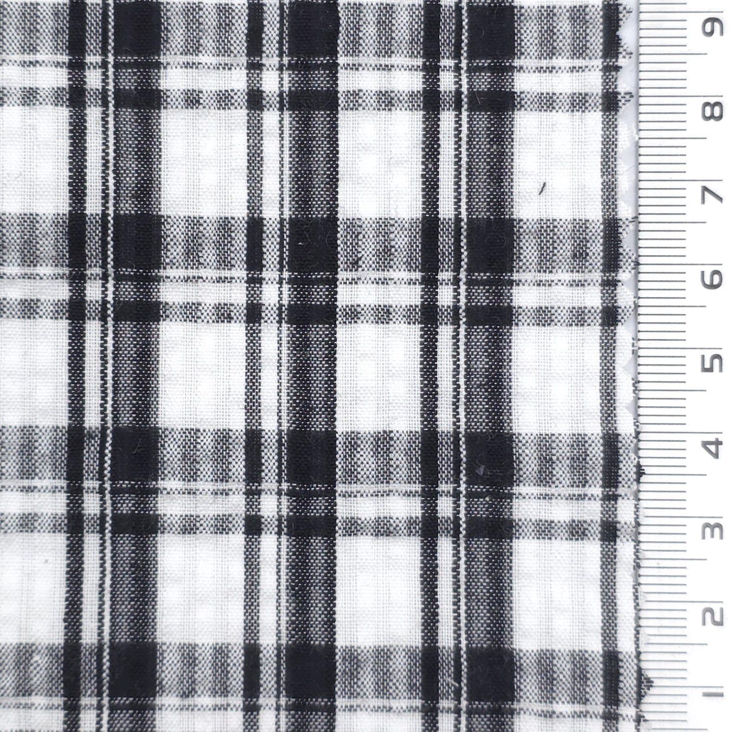 Black - Lightweight Crisp Check Cotton Poly Shirting Woven Fabric - FAB 1925