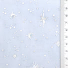 Star Foil Poly Knit Fabric - FAB1949 - Light Blue