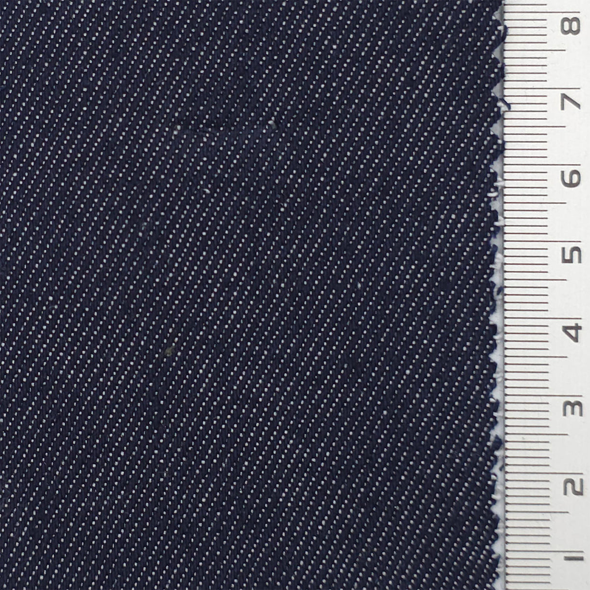 Navy Blue Fake Denim Cotton Poly Woven Fabric - FAB1838