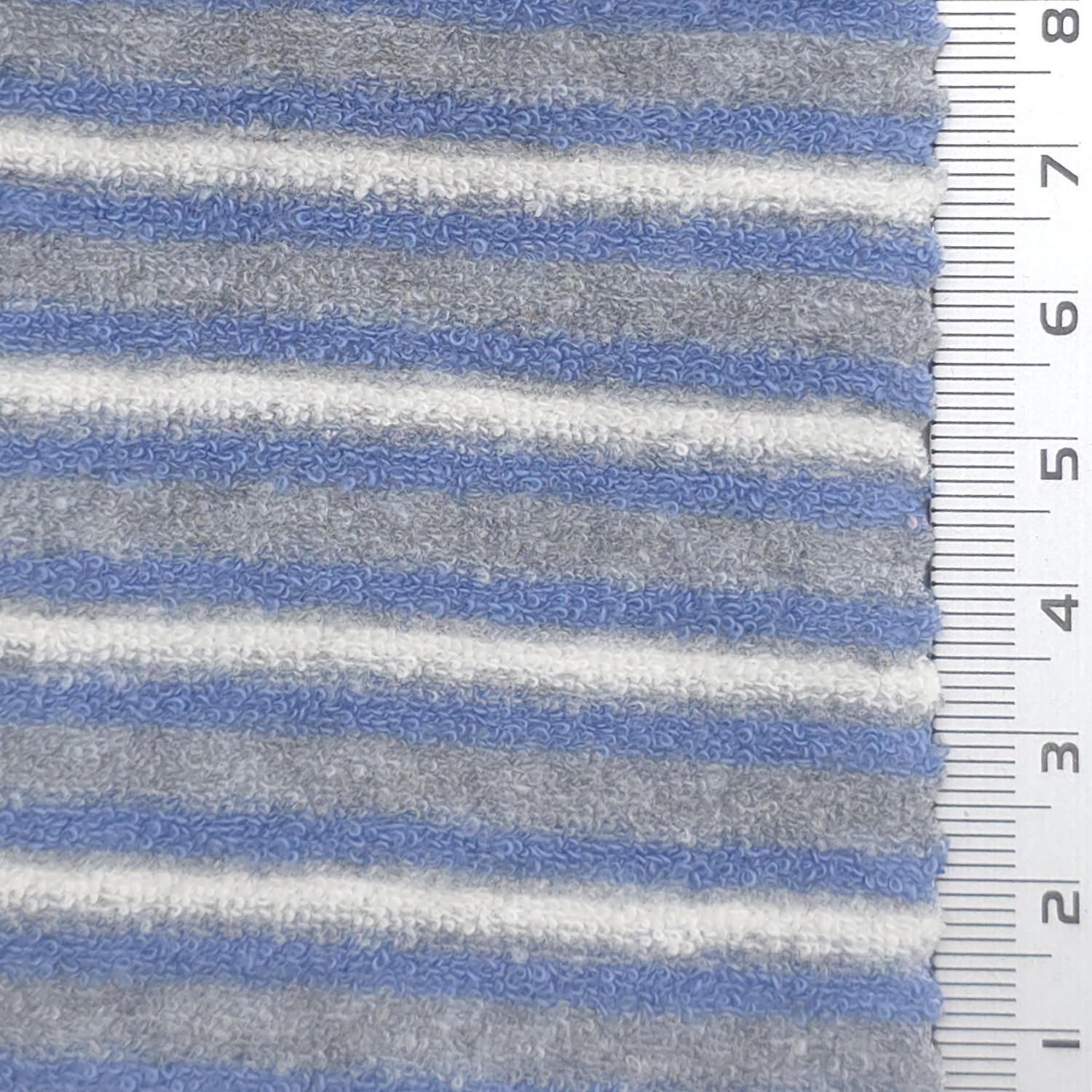 Stripe Cotton Polyester Knit Fabric - FAB1958 - Blue