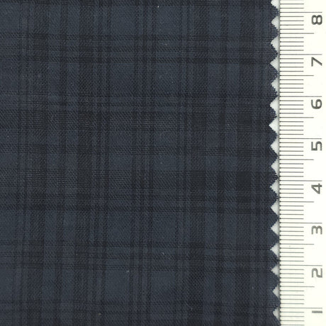 1: Dark Navy Blue-2: Tan-3: Charcoal Gray-4: Slate Blue-5: Charcoal - Airy Lightweight Plaid Cotton Rayon Woven Fabric - FAB 1936