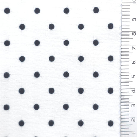 Polka Dot Polyester Woven Fabric - FAB1972 - White