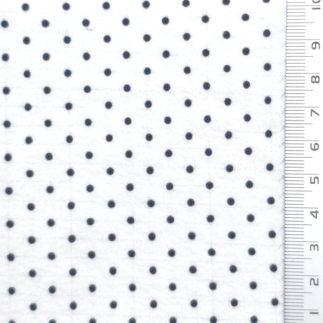 Polka Dot Polyester Woven Fabric - FAB1971 - White