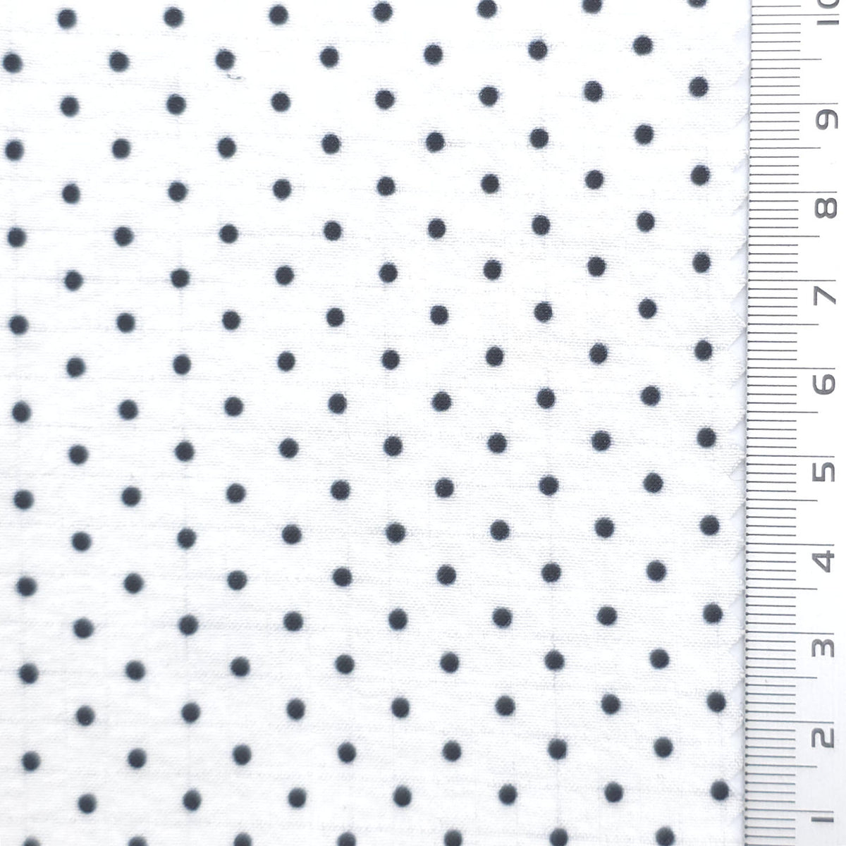 Polka Dot Polyester Woven Fabric - FAB1971 - White