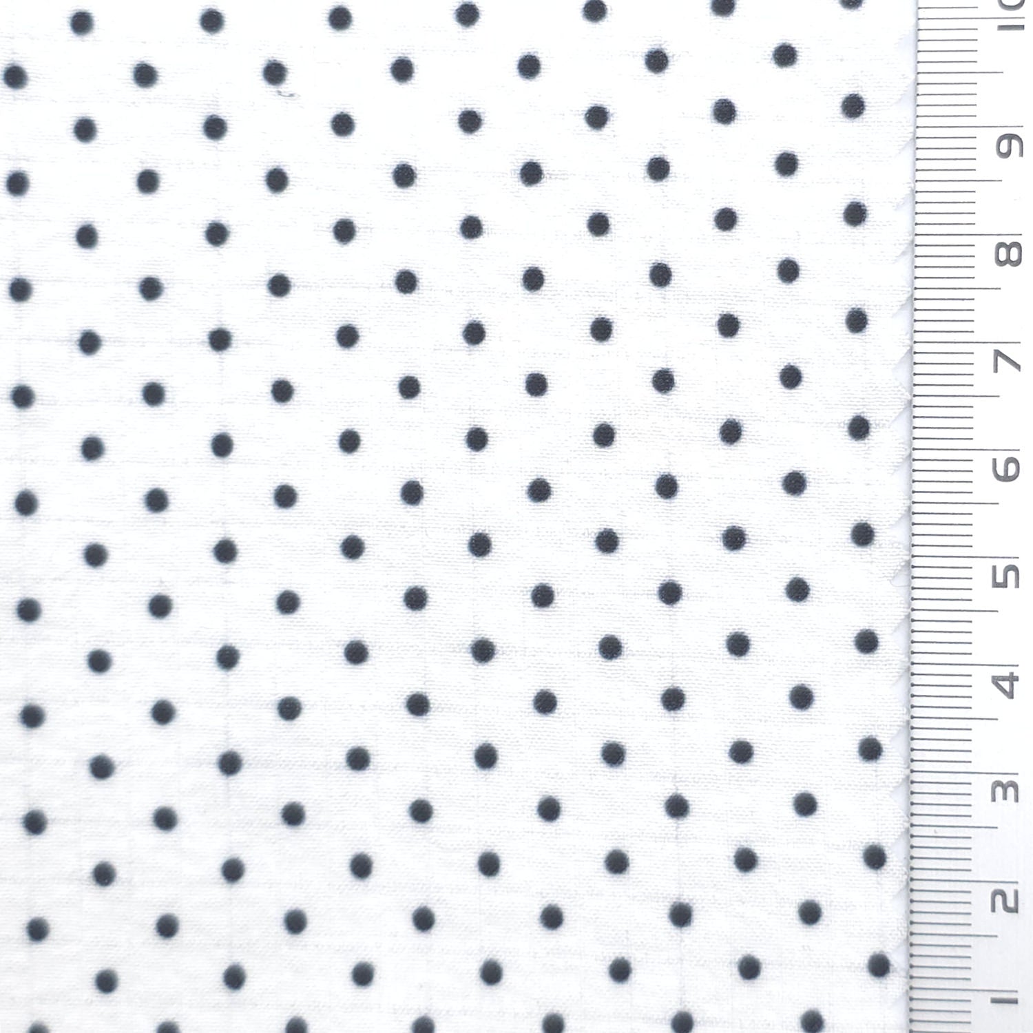 Polka Dot Polyester Woven Fabric - FAB1971 - White