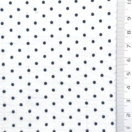 Polka Dot Polyester Woven Fabric - FAB1971 - White