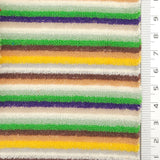 Multi Color Towel Stripe Terry Spandex Cotton Polyester Knit Fabric - FAB1776 - 1.Green/Yellow-2.Red/Blue-3.Red/Orange-4.Pink/Green 