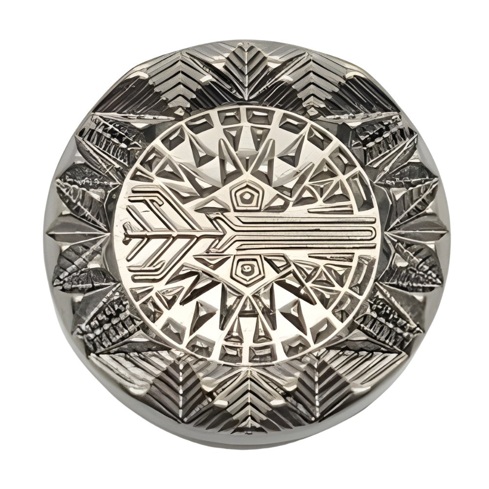 Nickel / 15mm-Nickel / 18mm-Nickel / 21mm-Nickel / 23mm-Nickel / 25mm - Nature Inspired Black Nickel Button, Mountain Motif, 15~25mm, Apparel & Craft - FBTN278