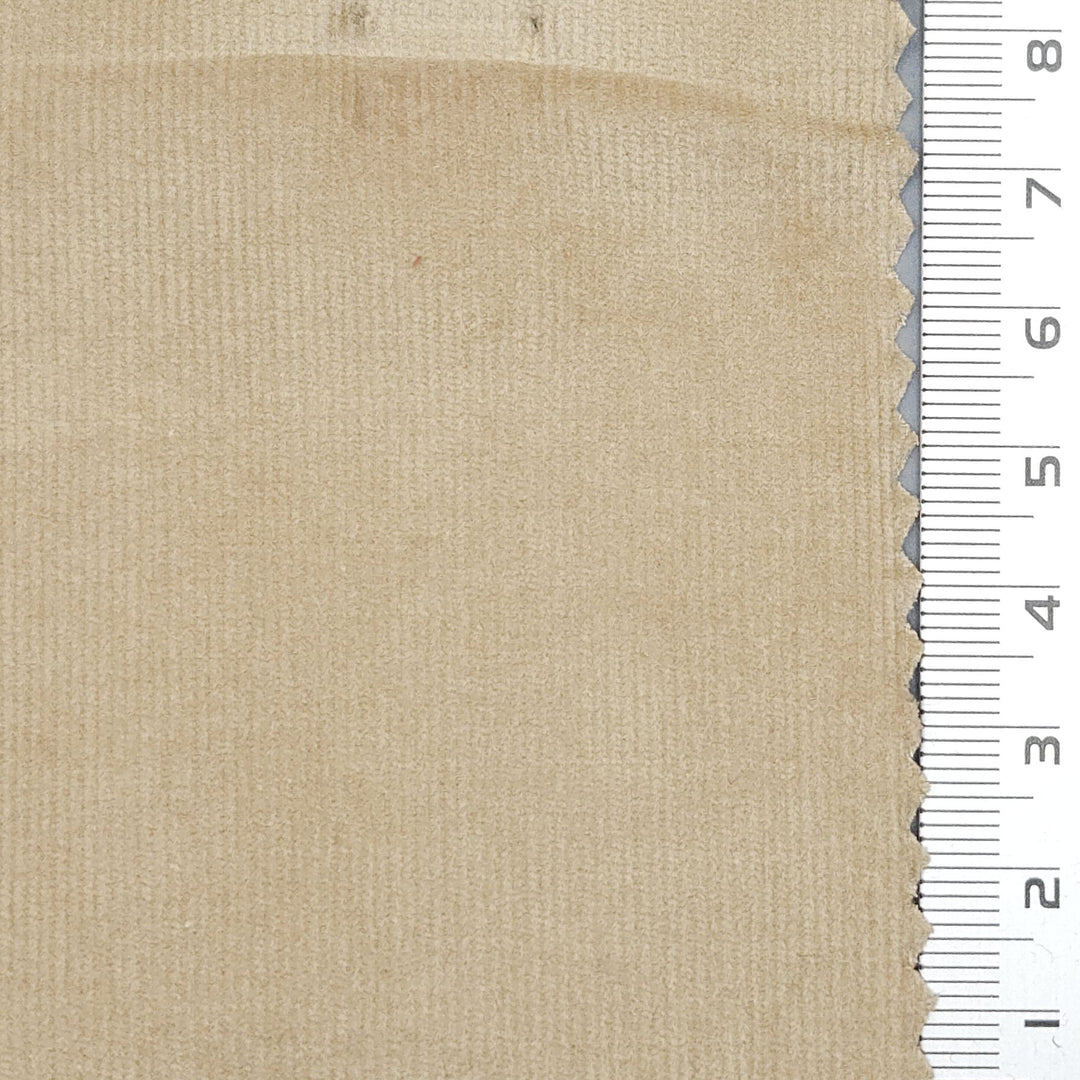 1.Soft Amber-2.Schooner-3.Sandrift-4.Barley Corn-5.Oyster Pink - 28Wale Solid Corduroy Cotton Spandex Woven Fabric - FAB 1666