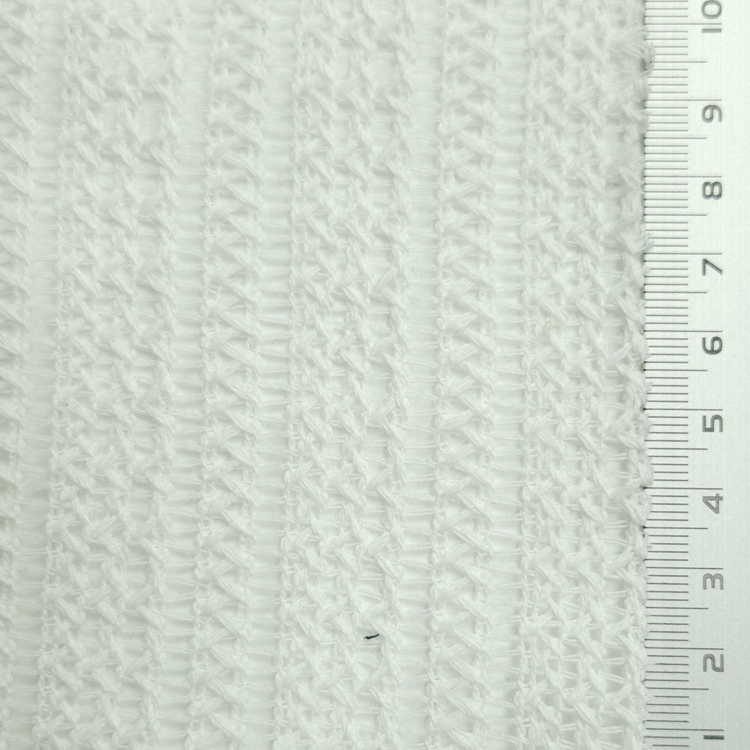 1.White-2.Ivory-3.Beige-4.Beige-5.Pink - Solid Ethnical Lace Polyester Cotton Knit Fabric - FAB 1562