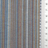 Denim Blue Textured Stripe Cotton Woven Fabric - FAB1825
