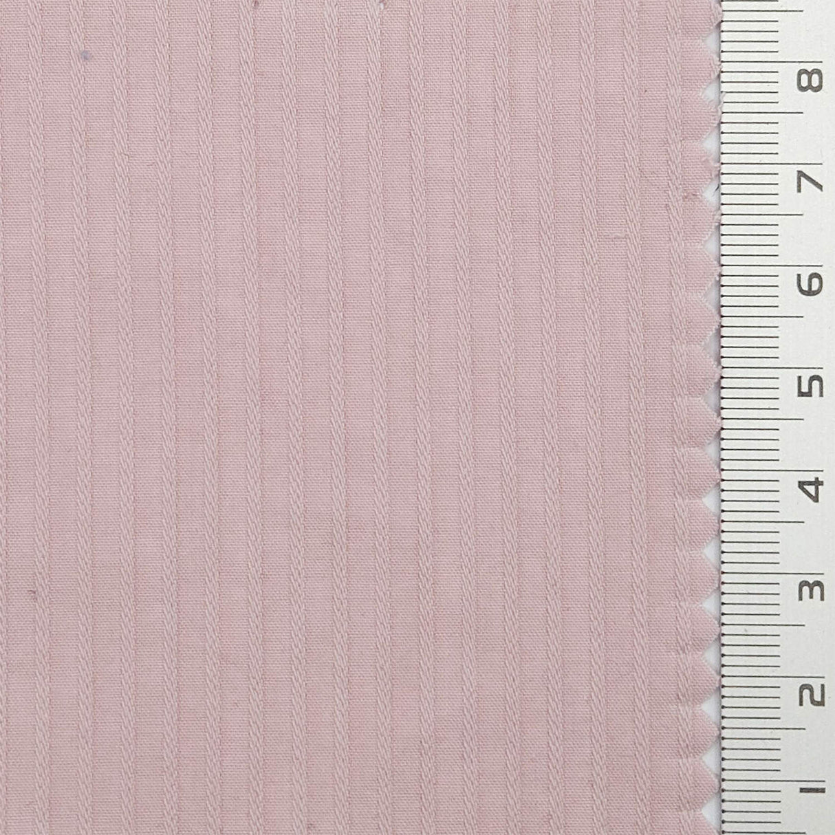 Stripe Rib Rayon Cotton Woven Fabric - FAB1794 - Rose