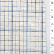 Tattersall Check Polyester Cotton Woven Fabric - FAB1969 - Ivory