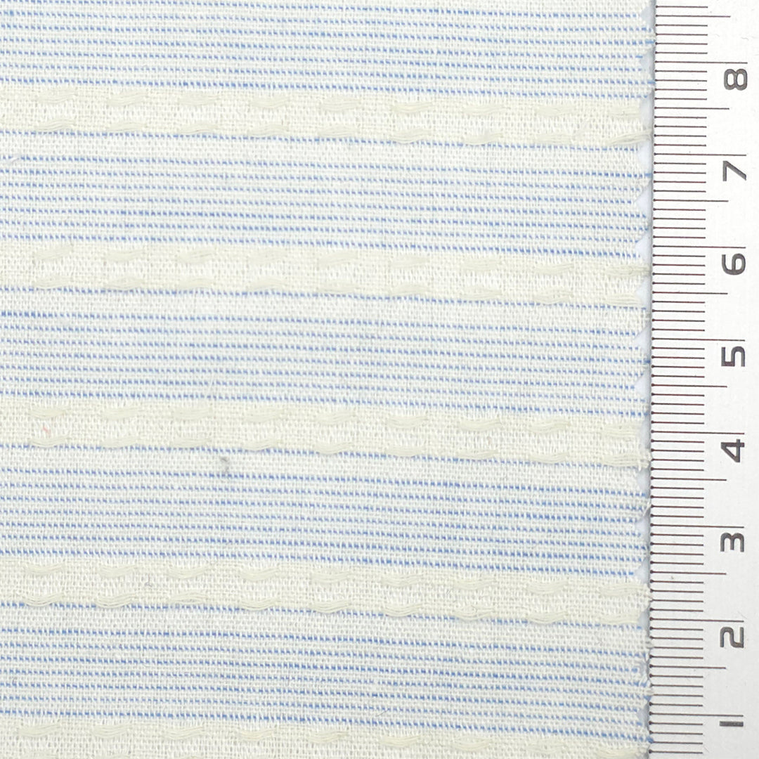 1.Blue-2.Gray-3.Red-4.Black Navy-Swatch - Textured Jacquard Stripe Cotton Woven Fabric - FAB 1824