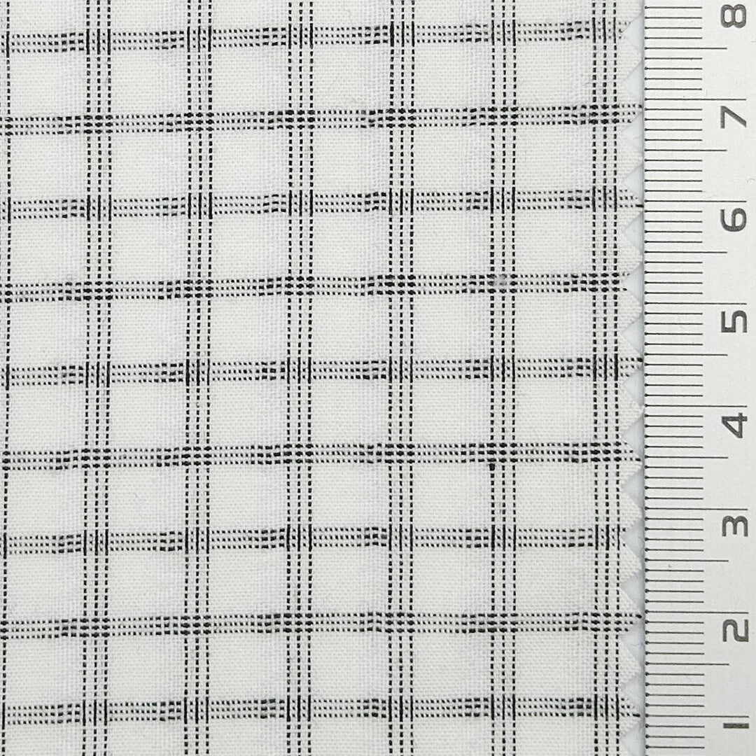 1.Black Plaid-2.Light Beige Plaid-3.Light Blue Plaid-4.Taupe Plaid-5.Medium Gray Plaid - Distinct Check YarnDyed Cotton Polyester Woven Fabric - FAB 1797
