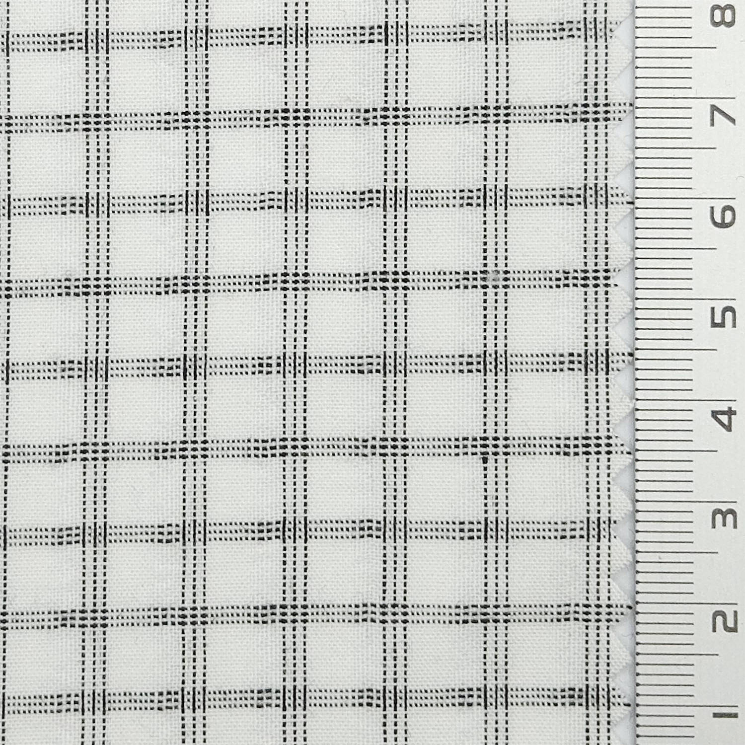 1.Black Plaid-2.Light Beige Plaid-3.Light Blue Plaid-4.Taupe Plaid-5.Medium Gray Plaid - Distinct Check YarnDyed Cotton Polyester Woven Fabric - FAB 1797