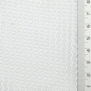 Stripe Mesh Polyester Knit Fabric - FAB1801 - White