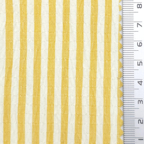Stripe Polyester Rayon Woven Fabric - FAB1961 - Yellow