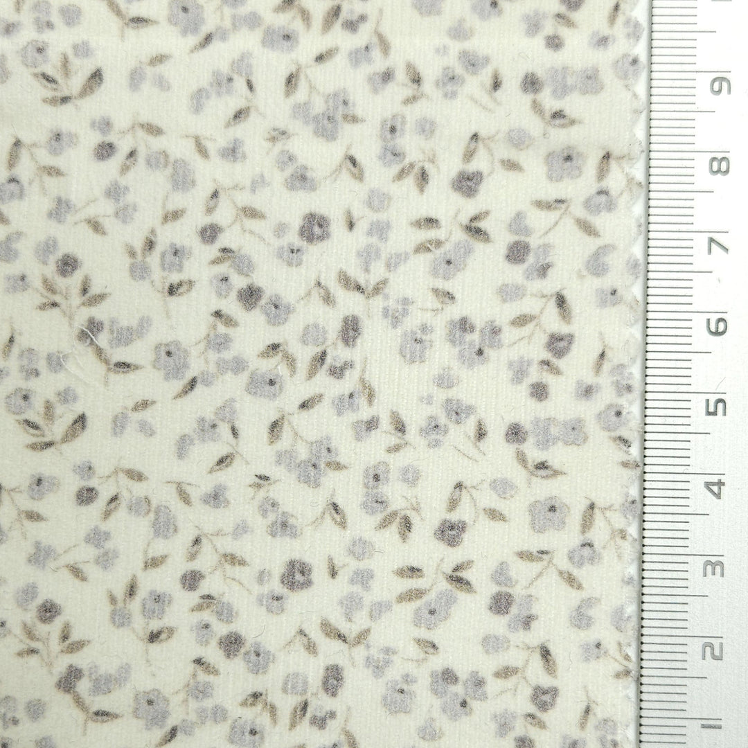 1.Zumthor-2.Pink Swan-3.Manatee-4.Blue Haze-5.Tide - Print Floral Leaf Cotton Woven Fabric - FAB 1578