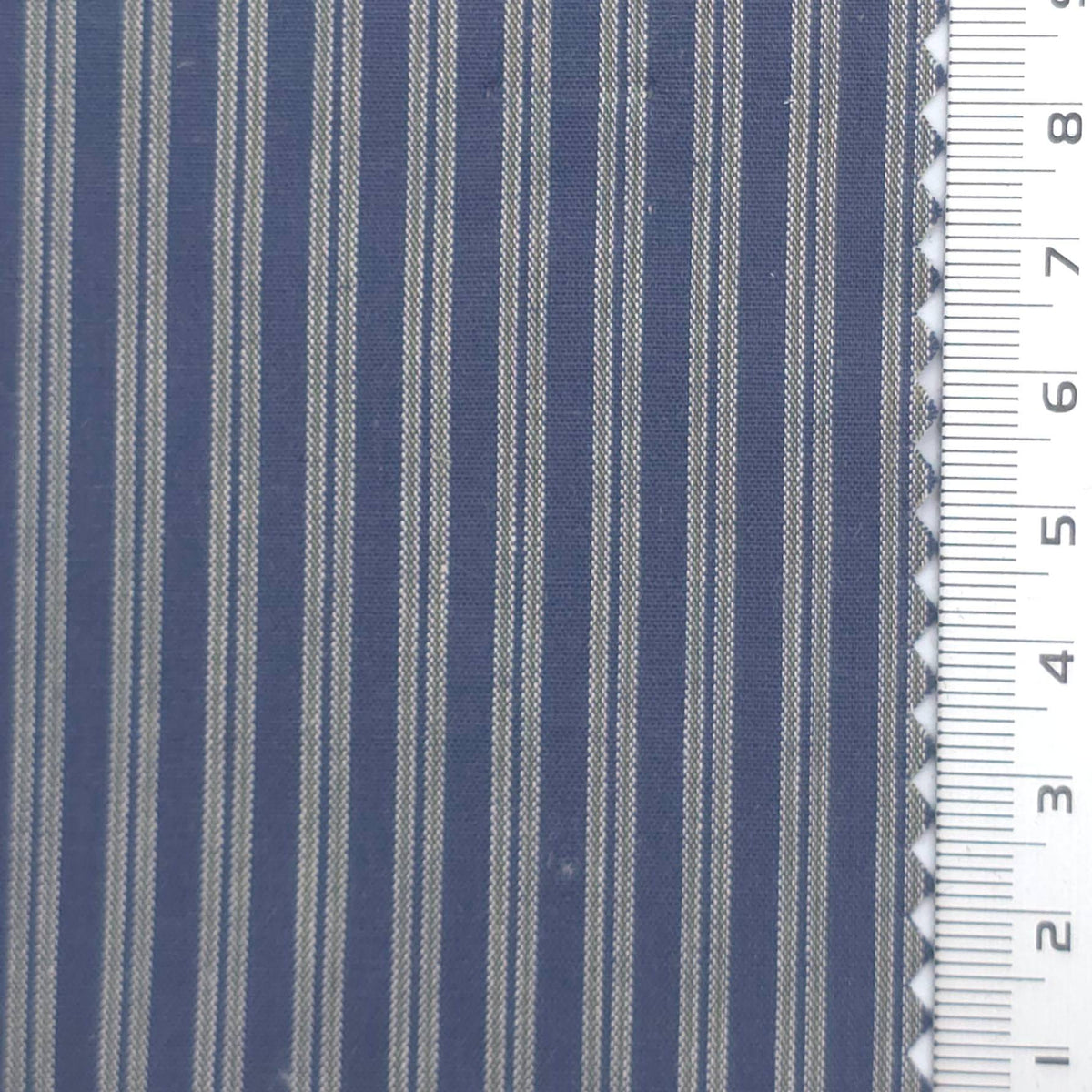 Stripe Cotton Woven Fabric - FAB1966 - Blue Gray