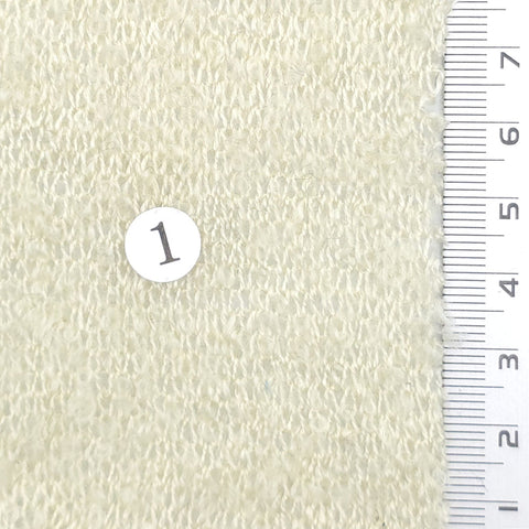 Boucle Acrylic Nylon Wool Knit Fabric - FAB1974 - Ivory