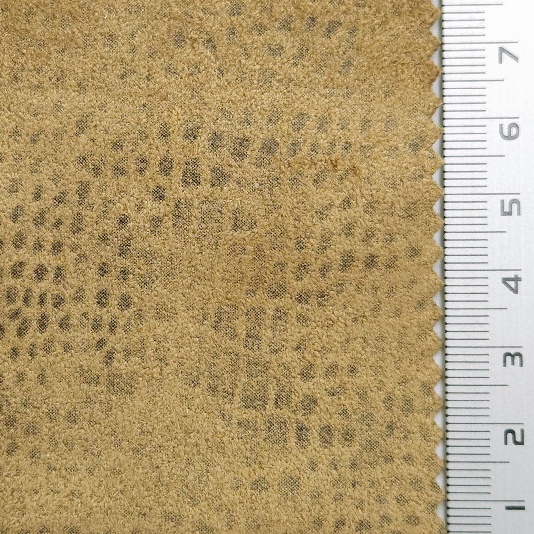 1.Coriander-2.Teak-3.Crater Brown-4.Spice-5.Nutmeg - Snake Suede Polyester Spandex Knit Fabric - FAB 1570