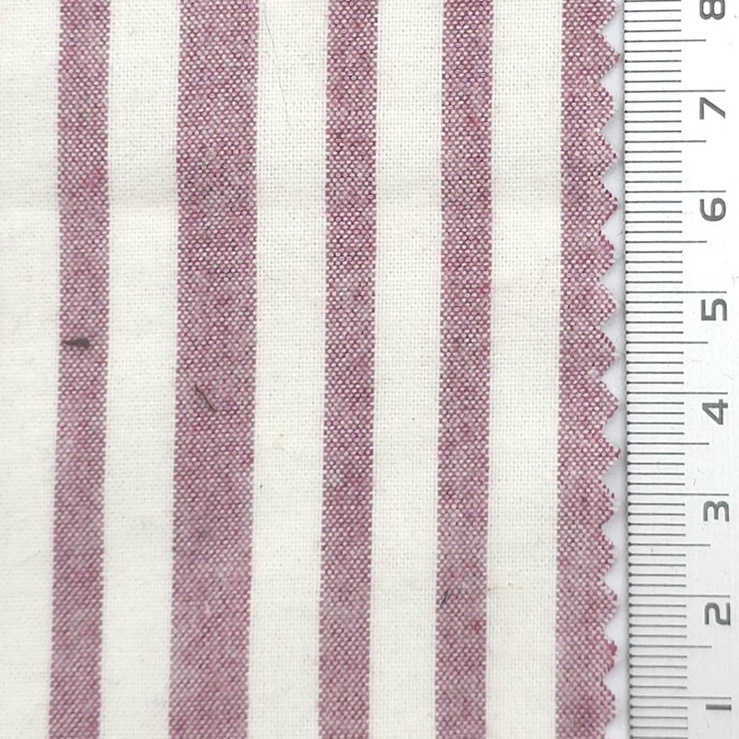 Bengal Stripe 100% Cotton Woven Fabric - FAB1967 - Mauve