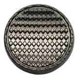 Textured Black Nickel Button, Checker Plate Design, 15~25mm, Cast Metal, Apparel & Craft - FBTN275 - Nickel / 15mm-Nickel / 18mm-Nickel / 21mm-Nickel / 23mm-Nickel / 25mm 