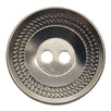 Black Nickel Ridged Button, 10~23mm, Cast Metal Sew - Through, Semi - Gloss Finish - FBTN277 - Nickel / 10mm-Nickel / 11mm-Nickel / 15mm-Nickel / 18mm-Nickel / 21mm-Nickel / 23mm 