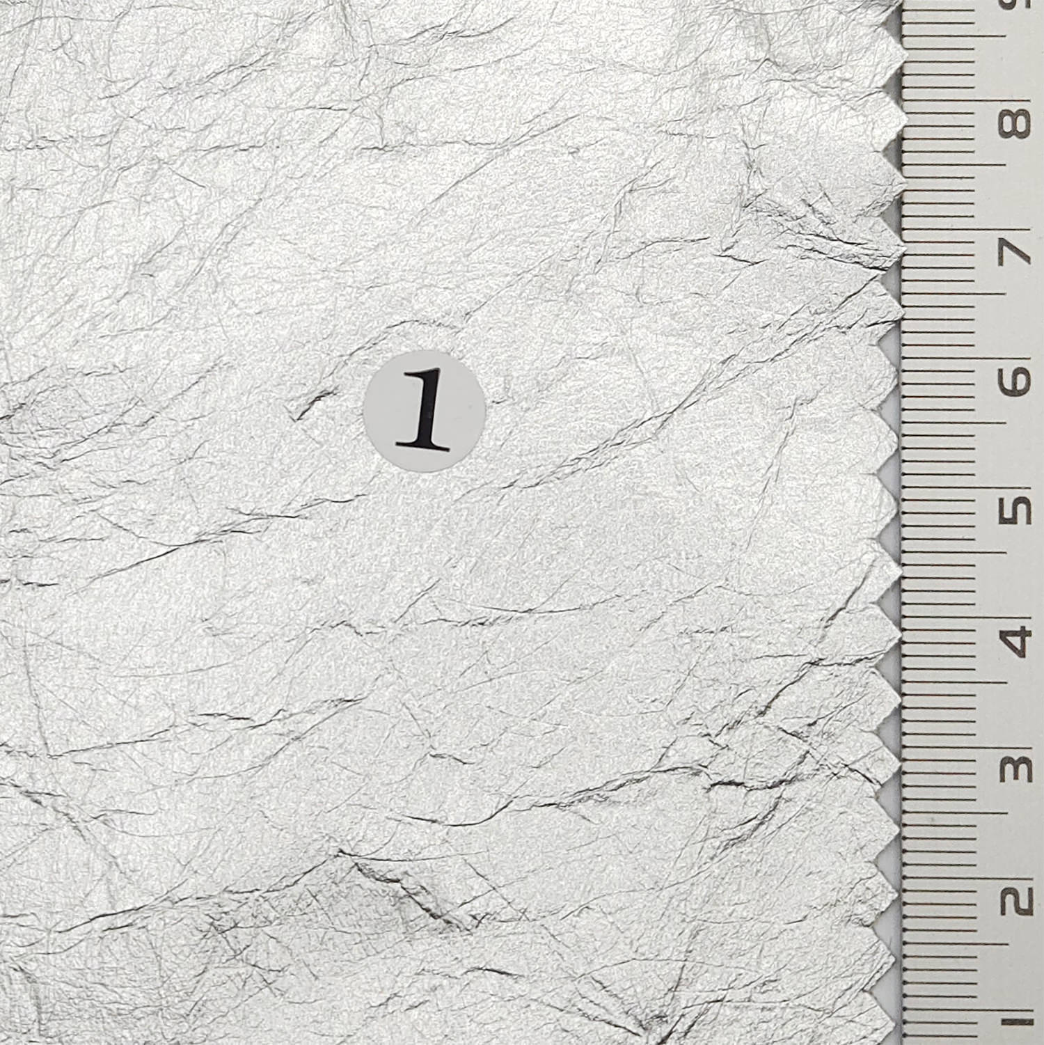 1.Silver-2.Ivory-3.Light beige-4.Light taupe-5.Medium beige - Coated Solid Crease Rayon Polyurethane Woven Fabric - FAB 1770