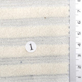 Light Gray - Metallic Stripe Knit Acry Metal Fabric - FAB1858