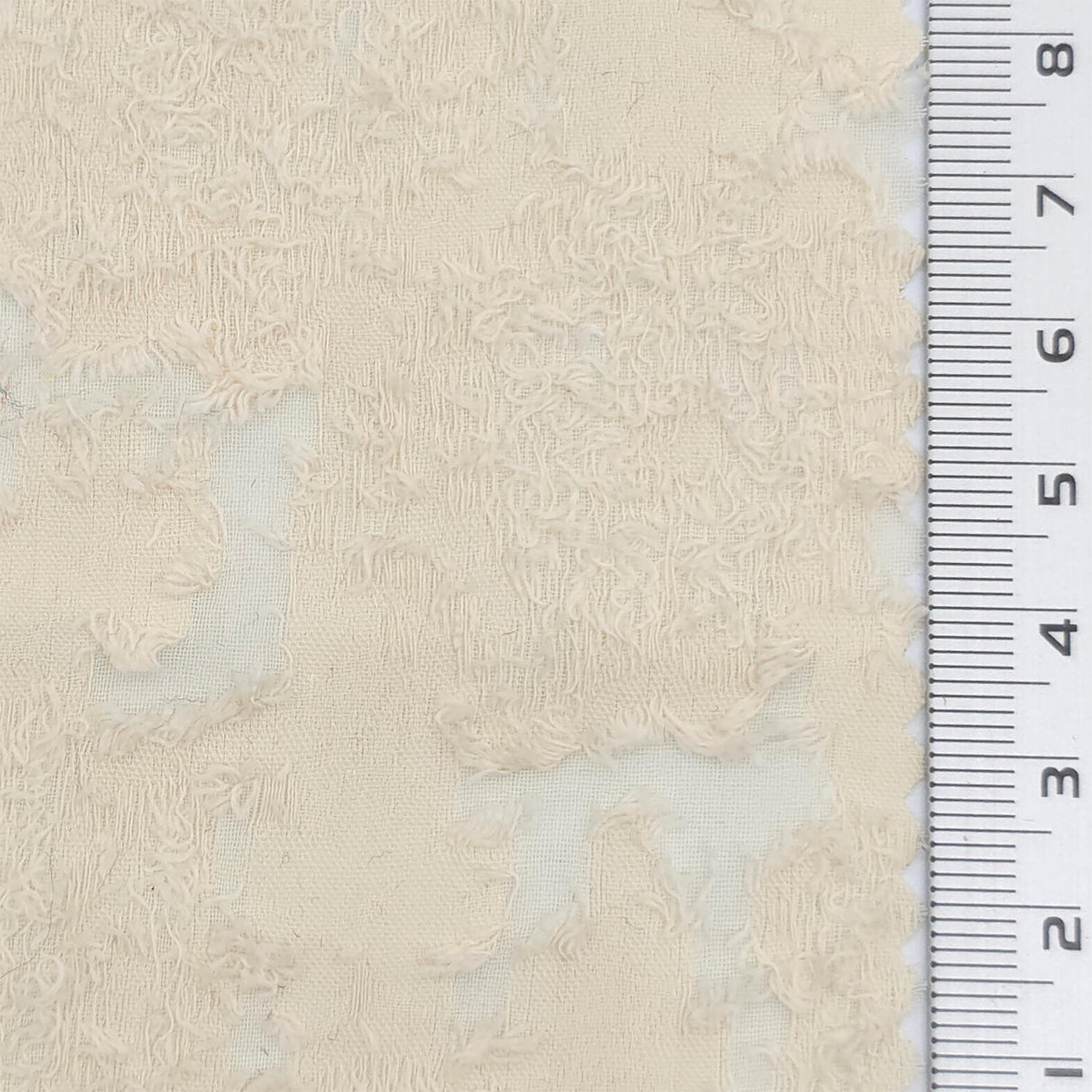 Beige - Jacquard Floral Poly Woven Fabric - FAB1878