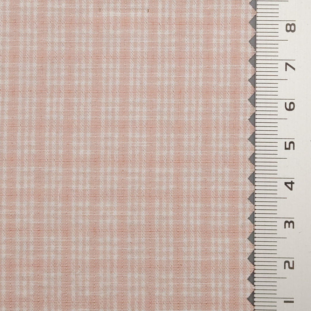 1.Soft Peach-2.Spring Wood-3.Onahau-4.Green-5.Yellow - Check Cotton Woven Fabric - FAB 1549