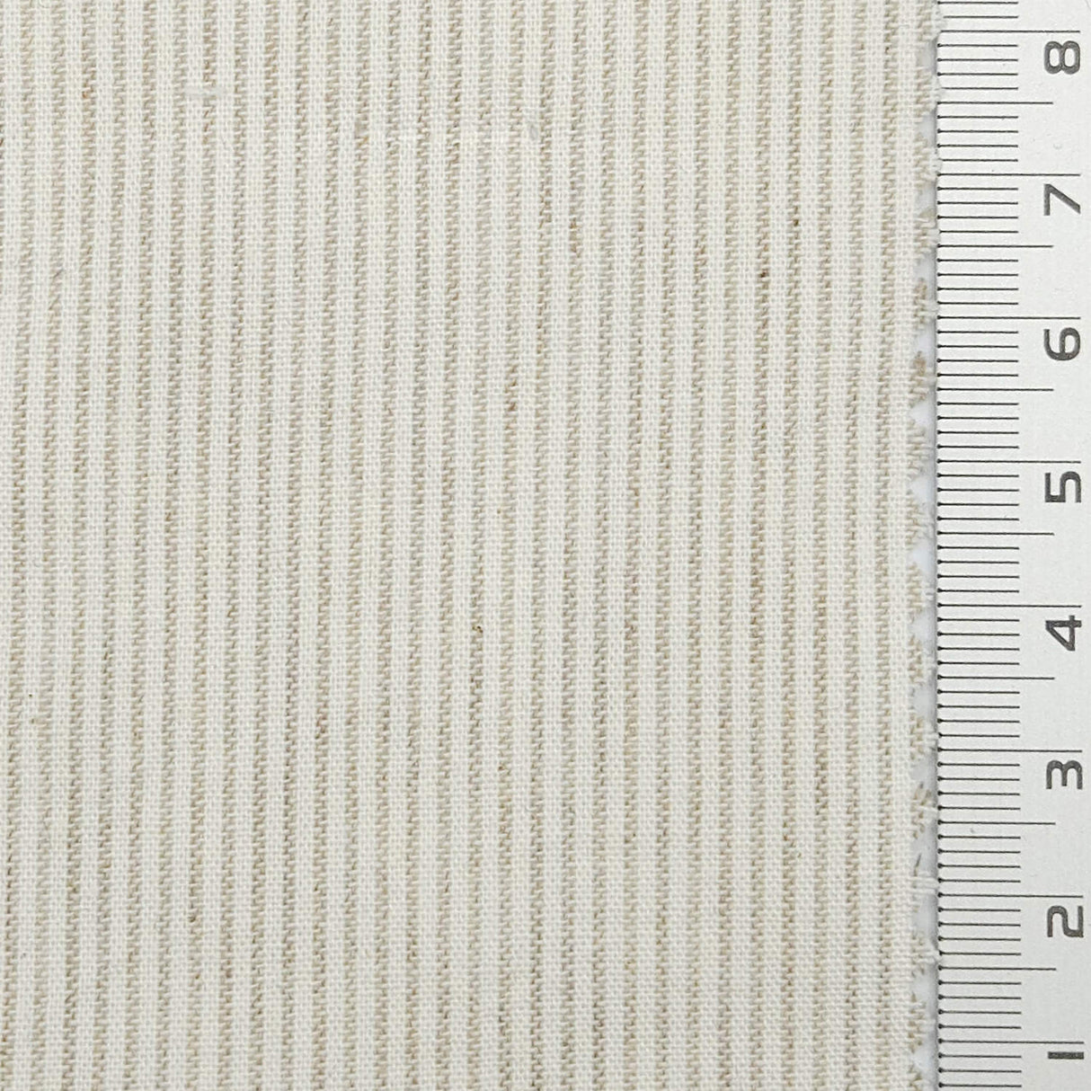 Pin Stripe Plain Cotton Woven Fabric - FAB1796 - Ivory