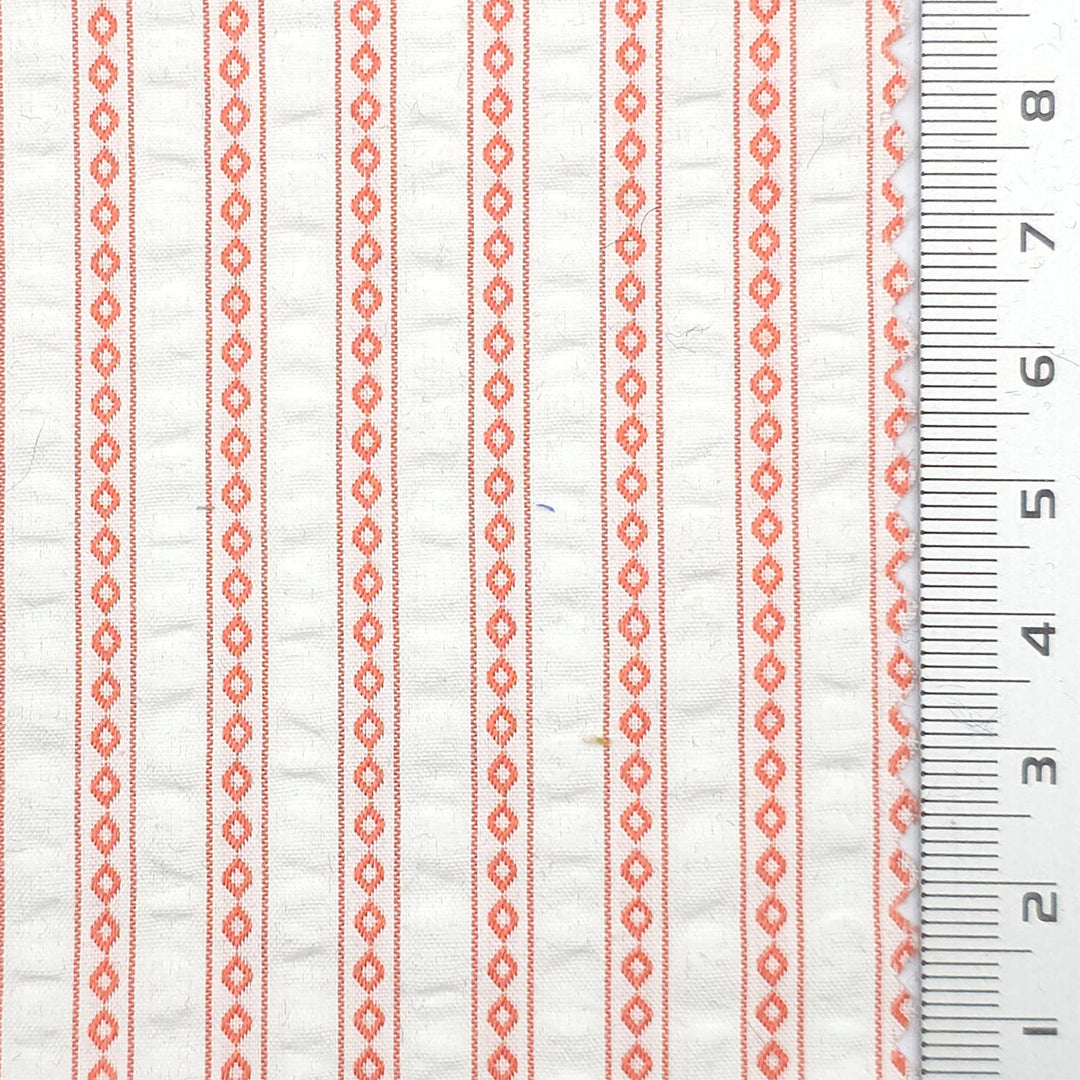 1.Pink-2.Silver-3.Beige-4.Blue-5.Green - Stripe Jacquard Cotton Polyester Woven Fabric - FAB 1820