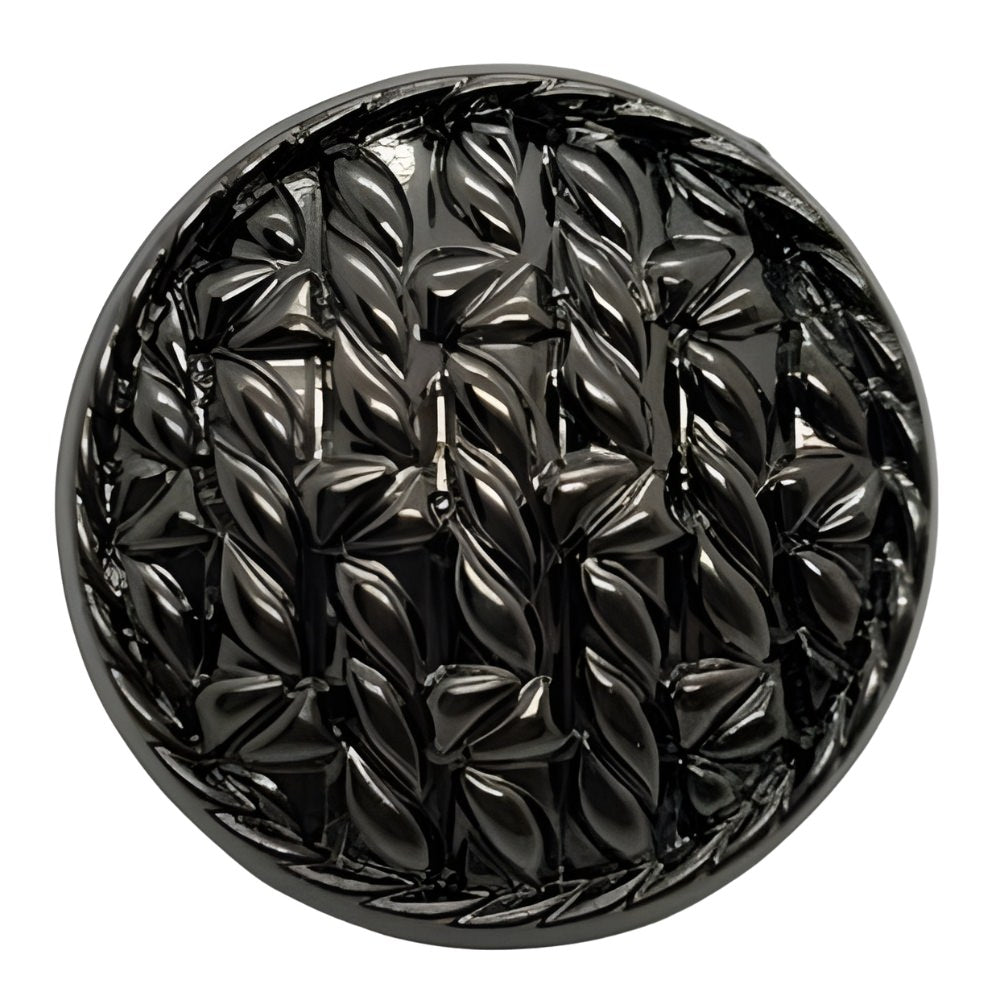 Nickel / 15mm-Nickel / 18mm-Nickel / 21mm-Nickel / 23mm-Nickel / 25mm - Gunmetal Concentric Circle Button, 15~25mm, Cast Metal Shank, Antique Finish - FBTN272