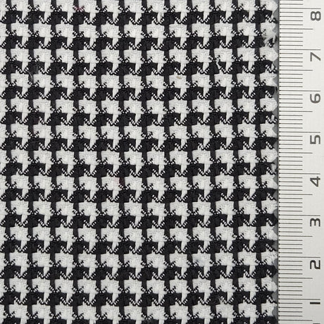 Houndstooth YarnDyed Polyester Spandex Woven Fabric - FAB1686