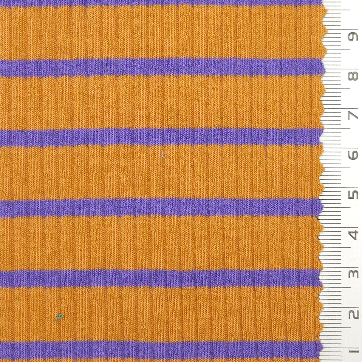 Stripe Rib YarnDyed Rayon Spandex Knit Fabric - FAB1778 - Orange