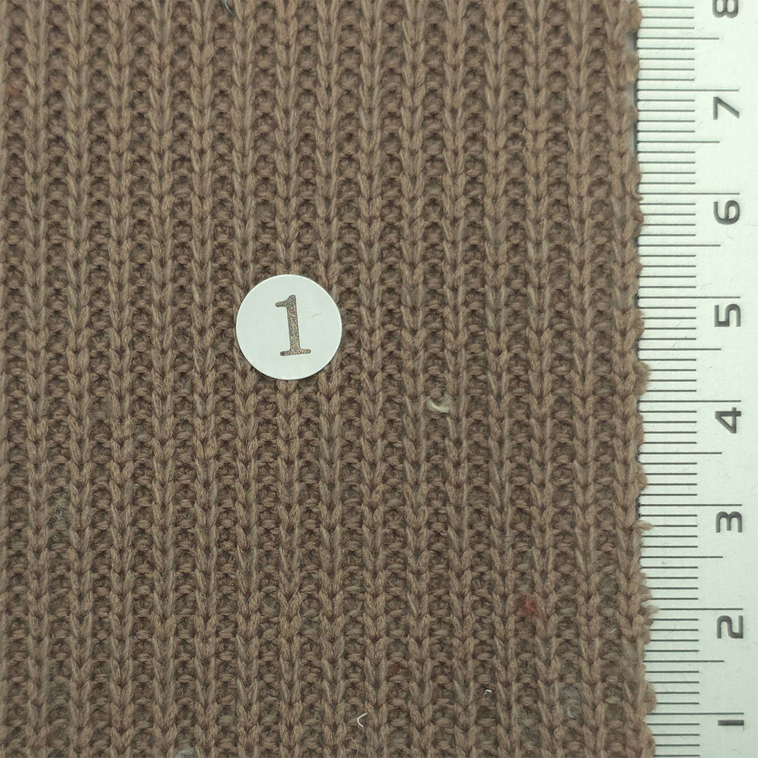 1: Light Brown-2: Pale Beige-3: Pale Pink-4: Light Gray-5: Olive Green - Rib Knit Poly Fabric - FAB 1855