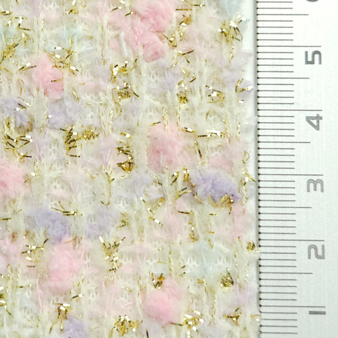 1.Pink Purple-2.Yellow Pink-3.Multi-4.Multi-5.Multi - Solid Metallic YarnDyed Polyester Woven Fabric - FAB 1556