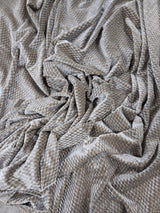 Solid Metallic Velvet Spandex Polyester Metallic Knit Fabric - FYD1720 - Beige