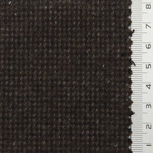 Solid Brushed Tweed Polyester Wool Woven Fabric - FAB1786 - Brown Charcoal