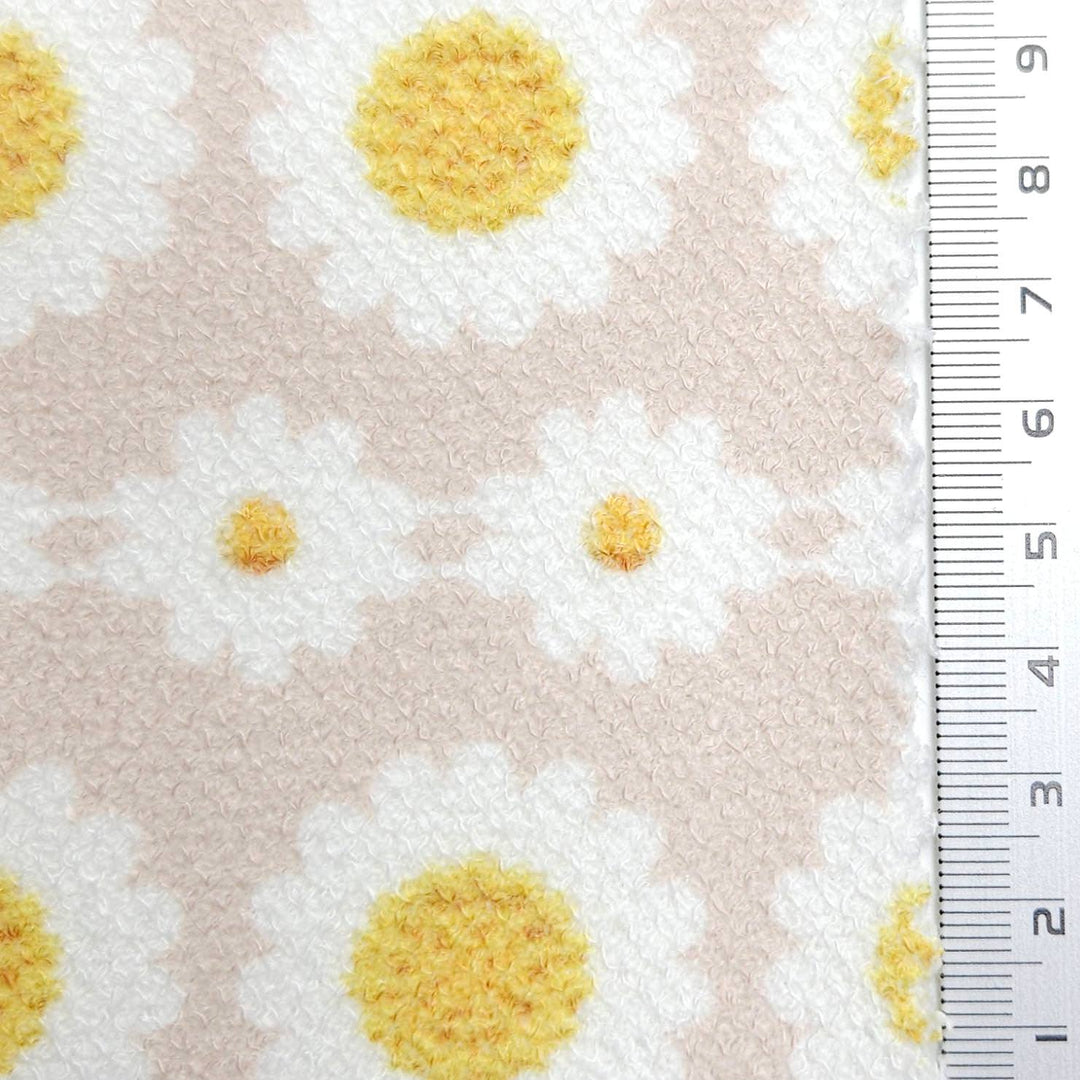 1.Pink-2.Coral-3.Pink-4.Turquoise-5.Pink Brown - Jersey Sunflower Print Rayon Polyester Knit Fabric - FAB 1613